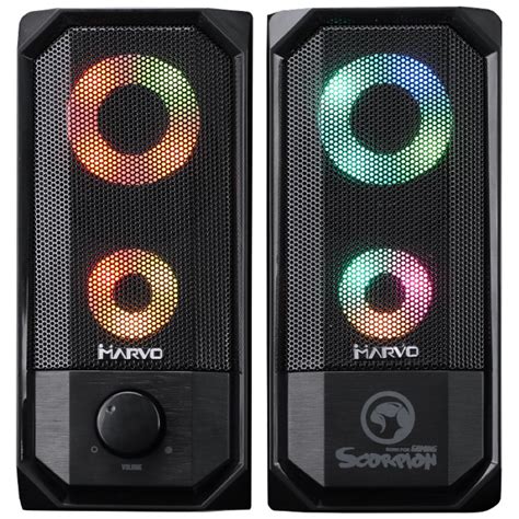 Marvo W Channel Rgb Led Usb Powered Gaming Speakers Falcon Computers