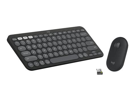 Logitech Pebble 2 Combo Wireless Keyboard And Mouse Tonal Graphite