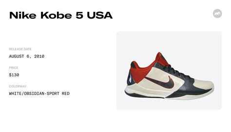 Nike Kobe 5 Usa 386429 103 Raffles And Where To Buy