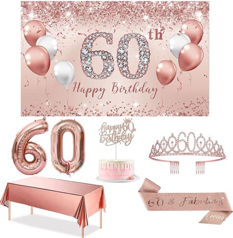 Trgowaul 60th Birthday Decorations Party Set For Women