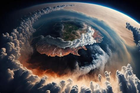 Hermosa Imagen De La Tierra Desde El Espacio Que Muestra El Desarrollo