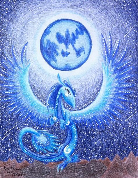 Once in a Blue Moon Drawing by Kellie Toler