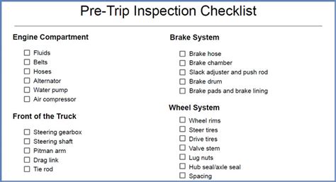 Brake And Light Inspection Checklist Shelly Lighting