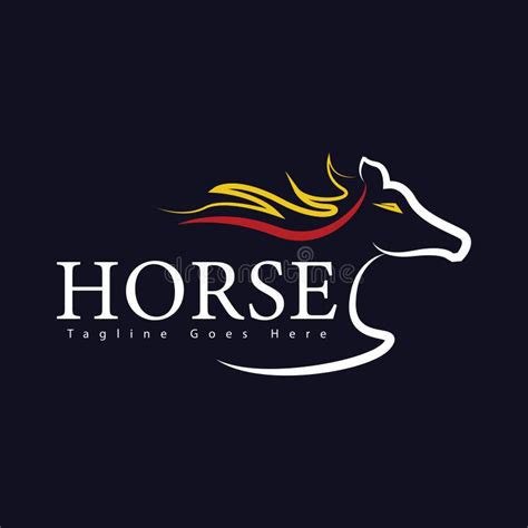 Horse head concept logo stock illustration. Illustration of speed - 254673089