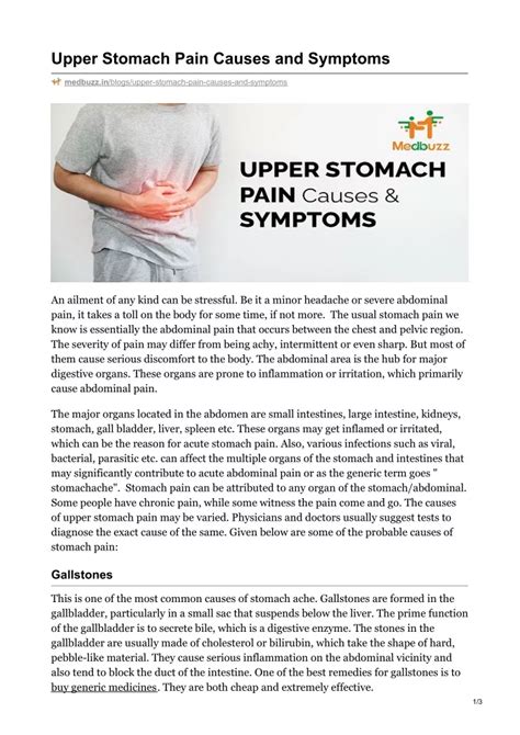 PPT - Upper Stomach Pain Causes and Symptoms PowerPoint Presentation ...