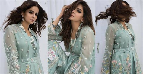 Saba Qamar Stuns In Formal Dresses Reviewitpk