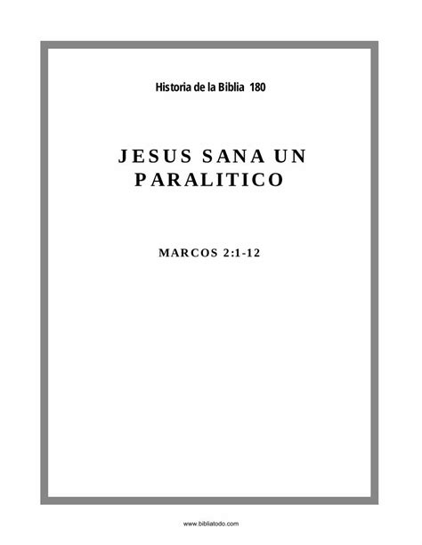 Pdf Jesus Sana Un Paralitico Encinardemamre Jesus Sana Un