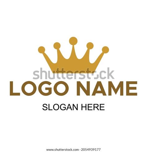 Golden King Crown Logo Template Vector Stock Vector Royalty Free