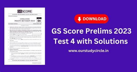 GS Score Prelims 2023 Test 7 PDF English And Hindi UPSC IAS