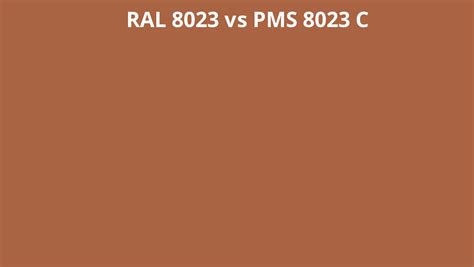 Ral 8023 Vs Pms 8023 C Ral Colour Chart Uk