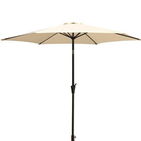 Sunrinx Ft Aluminum Market Push Button Tilt Patio Umbrella In Cream