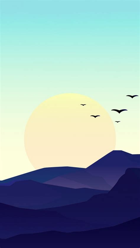 Birds Minimalism Minimalist Sunset Artist Artwork Digital Art Hd