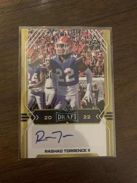 2022 Leaf Draft Autographs Gold BA RT1 Rashad Torrence II AU RC