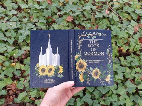 Custom Painted Book of Mormon Flowers and Temple - Etsy UK | Book of mormon, Painted books, Book ...