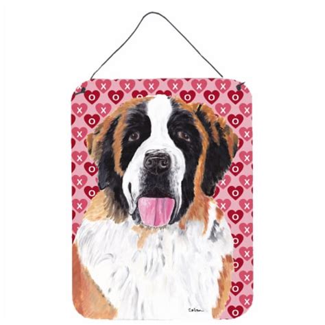 Saint Bernard Hearts Love And Valentine S Day Portrait Wall Or Door