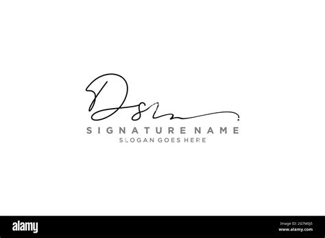 Ds Letter Signature Logotipo Plantilla Dise O Elegante Logo Firma