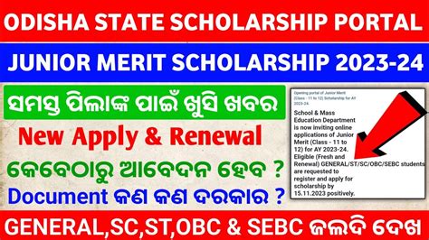 Big Good News Junior Merit Scholarship 2023 24 New Apply And Renewal