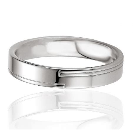 Bague Alliance Breuning en argent massif Cassiopée 4 5 mm