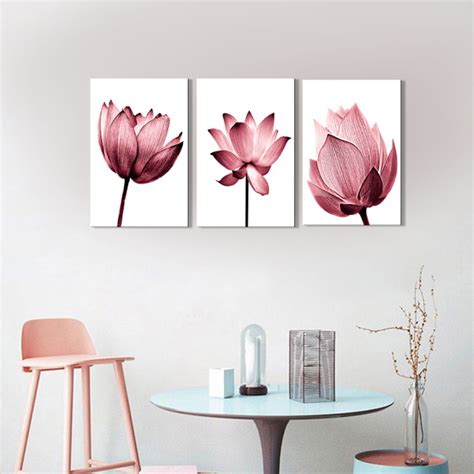 Quadros Decorativos Flores Minimalistas Rose Elo7