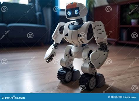 A Robot Doing Household Cleaning Chores Stock Illustration Illustration Of Artificial Floor