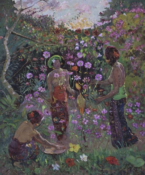 Adrien Jean Le Mayeur de Merprès Three Women in the Garden At