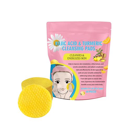 Etconen Turmeric Kojic Acid Cleansing Pads 40pcs Cleansing Pad With