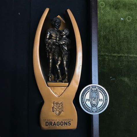 2010 St George Dragons Premiers Trophy Replica With Coin