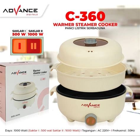 Jual Advance Panci Listrik Serbaguna C 360 Steamer Cooker Warmer C360