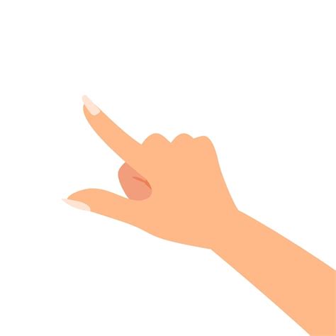 Premium Vector Finger Pointing Woman Hand Vector Illustration