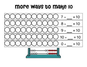 Way To Make Ten Rekenrek Worksheets And Work Mats 6 10 By The Wisest Owl