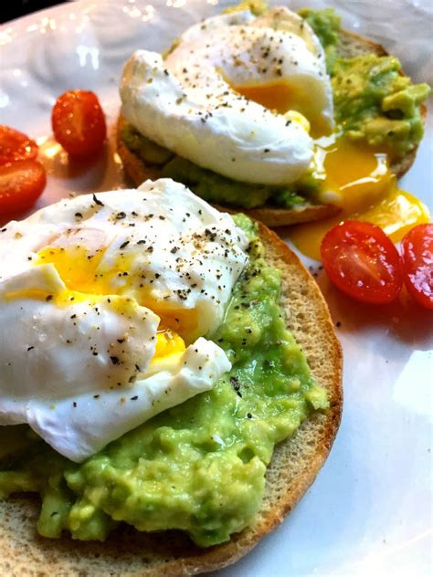 Perfectly Poached Eggs On Lemony Avocado Toast Radish Rose