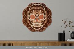 Gothic Skull Mandala D Layered Lasercut Bundle