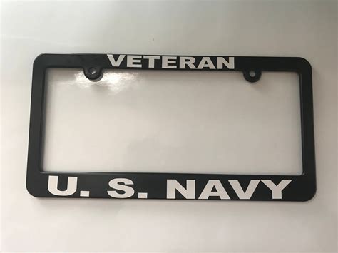 Veteran US Navy License Plate Frame | Etsy