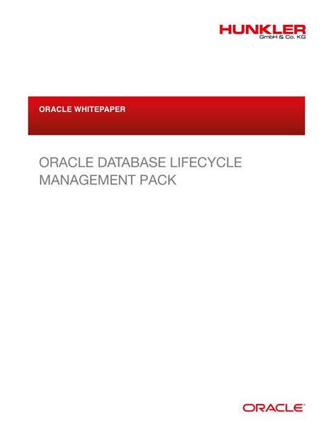 Pdf Oracle Database Lifecycle Management Pack Oracle Data Sheet