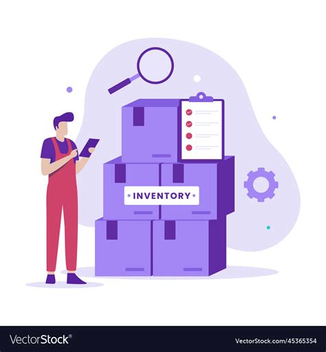 Inventory Control Concept Royalty Free Vector Image