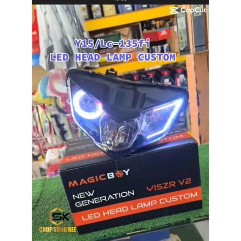 Yamaha Y Y Zr V Lc Fi V Magic Boy Head Lamp Led Custom App C