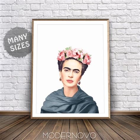 Frida Kahlo Poster Frida Art Deco Boho Prints Mexican Art Frida Print