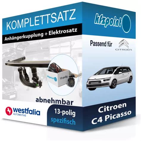 FÜR CITROEN C4 Picasso 13 WESTFALIA Anhängerkupplung abnehmbar