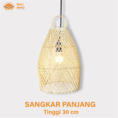 Jual Kap Lampu Rotan Model Sangkar X Cm Lampu Rotan Lampu Cafe