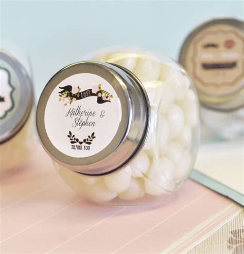 Vintage Wedding Personalized Candy Jars - Famous Favors