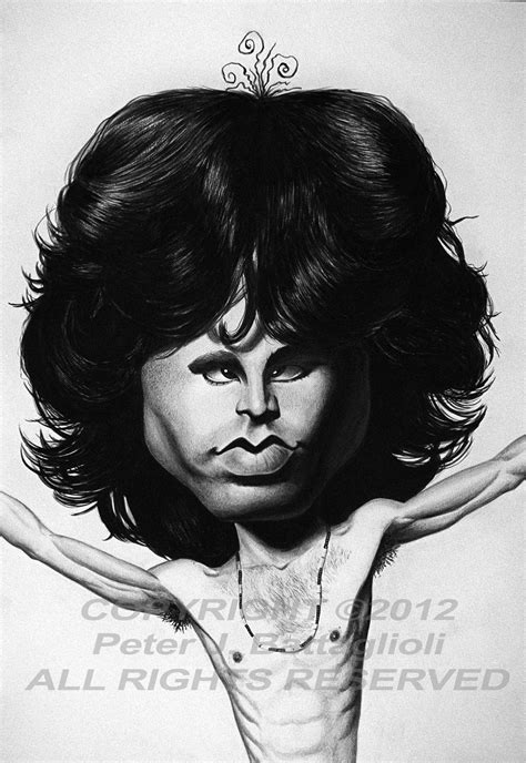 Jim Morrison Caricature Art Print Limited Edition By Peter Battaglioli