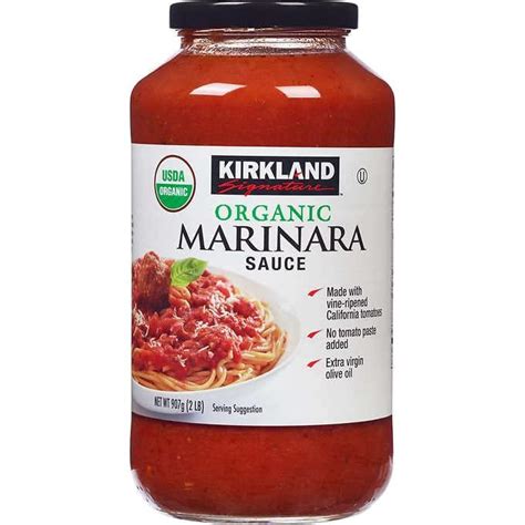 Kirkland Signature Organic Marinara Sauce Lbs Pack Of Buy Online