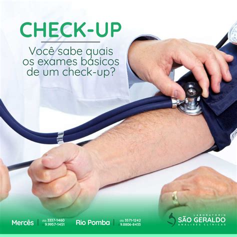 Voc Sabe Quais Os Exames B Sicos De Um Check Up Laborat Rio S O Geraldo