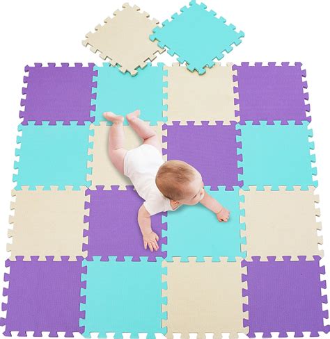 Meiqicool Pi Ces Dalles Mousse Doux Tapis Pour Enfants B B Puzzle