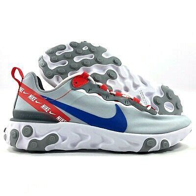 Nike React Element Wolf Grey Game Royal Blue Red White Cd