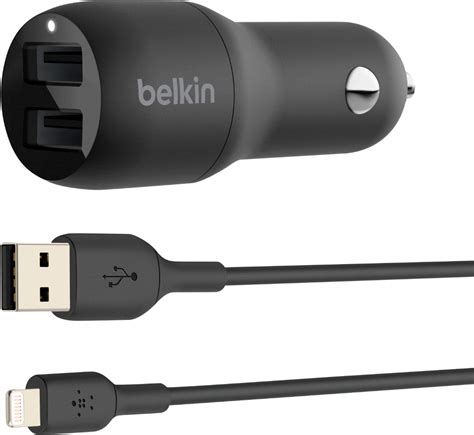 Belkin W Dual Usb Car Charger With Lightning Cable And W Usb A