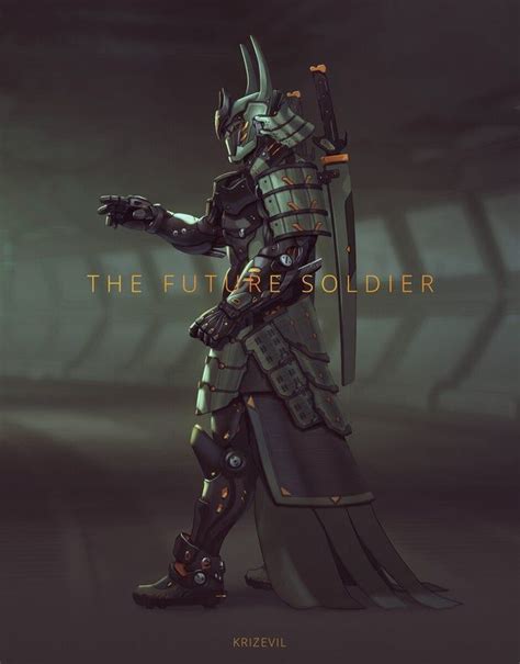 The Future Soldier By Christian Villacis Cyberpunk Futuristic Samurai