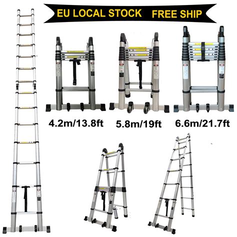 Escada Telesc Pica Dobr Vel Estrutura A Multifuncional Port Til