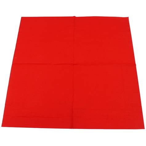 1 Pack Effen Kleur Gedrukt Papier Servet Rood Grandado