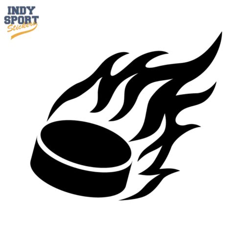 Hockey Puck and Goal Silhouette - Indy Sport Stickers